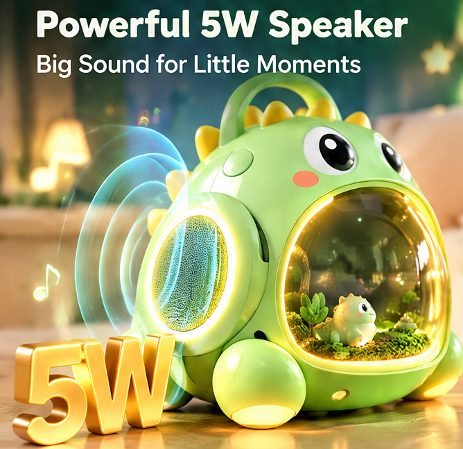 🦖 CKRIVIAN® Dino Kids Karaoke Machine – Dual Wireless Mics, Bluetooth 5.3 & LED Light Show