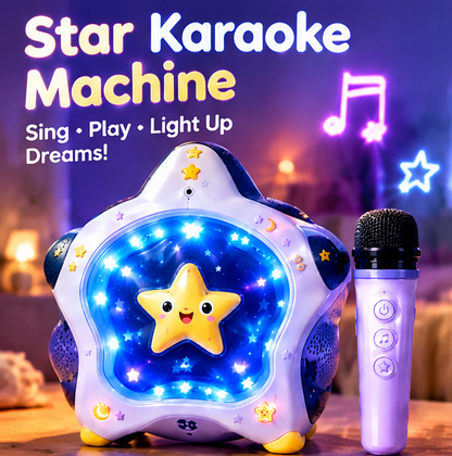 ⭐ CKRIVIAN® Star Kids Karaoke Machine – Wireless Mic, Starry Projector & Bluetooth Speaker