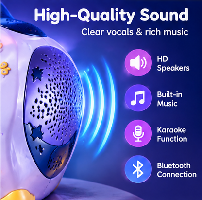 ⭐ CKRIVIAN® Star Kids Karaoke Machine – Wireless Mic, Starry Projector & Bluetooth Speaker
