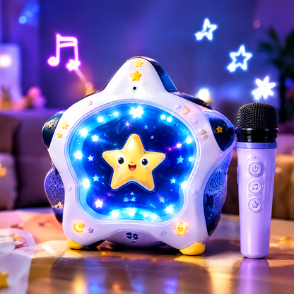 ⭐ CKRIVIAN® Star Kids Karaoke Machine – Wireless Mic, Starry Projector & Bluetooth Speaker